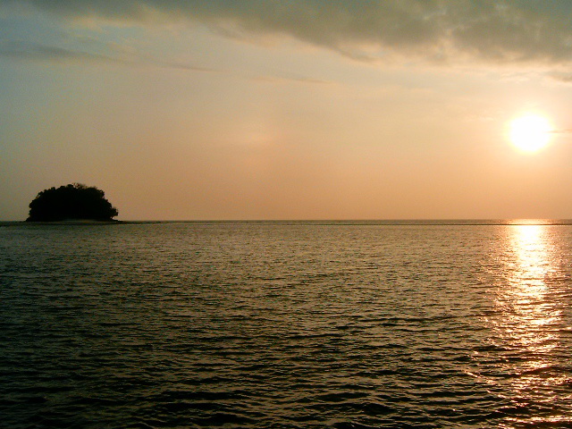 Auringon lasku Thaimaassa